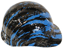Load image into Gallery viewer, Hydro Dipped Hard Hat Ridgeline Cap Style Custom Light Blue Marble Splash