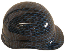 Load image into Gallery viewer, Hydro Dipped Hard Hat Ridgeline Cap style Custom Light Blue Honeycomb Hex