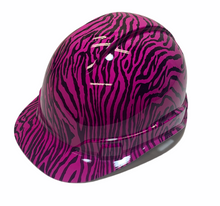 Load image into Gallery viewer, Hydro Dipped Custom Hard Hat Ridgeline Cap Style Pink Zebra