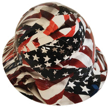 Load image into Gallery viewer, Hydro Dipped Hard Hat Ridgeline Full Brim Custom American Flags