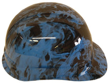 Load image into Gallery viewer, Hydro Dipped Hard Hat Ridgeline Cap Style Custom Light Blue Flames
