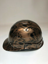Load image into Gallery viewer, Custom Hydro Dipped Hard Hat Ridgeline Cap Style Copper Metallic No Evil Skulls