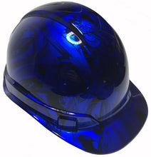 Load image into Gallery viewer, Custom Hydro Dipped Hard Hat Ridgeline Cap Style Kandy Blue Graffiti
