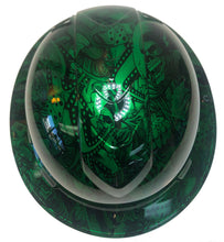 Load image into Gallery viewer, Hydro Dipped Hard Hat Ridgeline Full Brim Custom Green Kandy Gambler