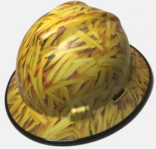 Load image into Gallery viewer, Hydro Dipped MSA Full Brim Hard Hat Custom Fries Satin Finish With Black EdgeGard
