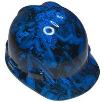 Load image into Gallery viewer, Hydro Dipped Hard Hat MSA V-Gard Cap Style Oriental Blue Naughty Boy High Gloss
