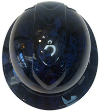 Load image into Gallery viewer, Custom Hydro Dipped Hard Hat Ridgeline Full Brim Blue Gambler