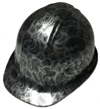 Load image into Gallery viewer, Hydro Dipped Hard Hat SL Series Black Negative Insanity Skulls Satin