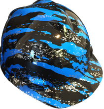Load image into Gallery viewer, Custom Hydro Dipped Hard Hat MSA Cap Style Blue Marble Splash High Gloss