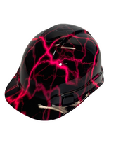 Load image into Gallery viewer, Hard Hat Ridgeline Cap Style Custom Pink Lightning