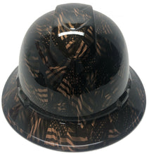 Load image into Gallery viewer, Custom Hydro Dipped Hard Hat Ridgeline Full Brim Copper Metallic Negative American Flag