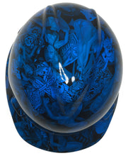 Load image into Gallery viewer, Hydro Dipped Hard Hat MSA V-Gard Cap Style Oriental Blue Naughty Boy High Gloss