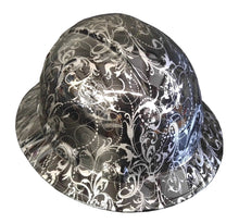 Load image into Gallery viewer, Hydro Dipped Custom Hard Hat Ridgeline Full Brim Black Lilies