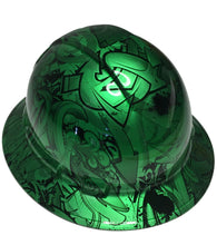 Load image into Gallery viewer, Hard Hat Ridgeline Hydro Dipped Full Brim Custom Green Kandy Graffiti