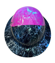 Load image into Gallery viewer, Black and Pink Lilies Lift DAX Fifty 50 Carbon Fiber Full Brim Hard Hat