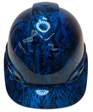 Load image into Gallery viewer, Custom Hydro Dipped Hard Hat Ridgeline Cap Style Kandy Light Blue Gambler