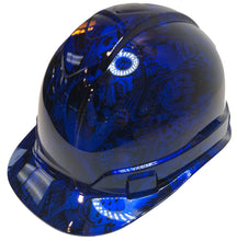 Load image into Gallery viewer, Custom Hydro Dipped Hard Hat Ridgeline Cap Style Kandy Blue Gambler