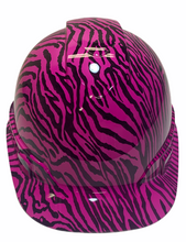 Load image into Gallery viewer, Hydro Dipped Custom Hard Hat Ridgeline Cap Style Pink Zebra