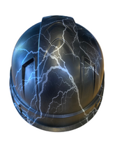 Load image into Gallery viewer, Custom Hydro Dipped Hard Hat Silver Lightning Cap Style