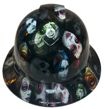 Load image into Gallery viewer, Custom Hydro Dipped Hard Hat Ridgeline Full Brim Day Of The Dead Sugar Skulls