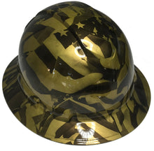 Load image into Gallery viewer, Dipped Custom Hard Hat Ridgeline Full Brim Metallic Gold Midnight American Flags