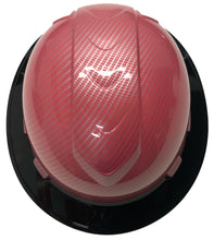 Load image into Gallery viewer, Custom Hydro Dipped Hard Hat Ridgeline Full Brim Light Pink Carbon Fiber