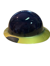 Load image into Gallery viewer, Custom Kandy Purple Carbon Fiber with Gold Brim Lift DAX Carbon Fiber FB Hard Hat