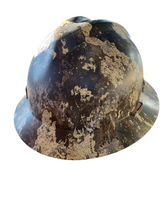 Load image into Gallery viewer, Custom Hard Hat Tan STA Prairie Camo Hydro Dipped Full Brim MSA V-Gard