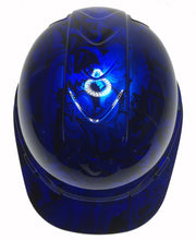 Load image into Gallery viewer, Custom Hydro Dipped Hard Hat Ridgeline Cap Style Kandy Blue Graffiti