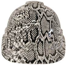 Load image into Gallery viewer, Hydro Dipped Hard Hat Ridgeline Cap Style Custom White Snakeskin