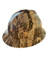 Load image into Gallery viewer, Custom Hard Hat Tan STA Prairie Camo Hydro Dipped Full Brim MSA V-Gard