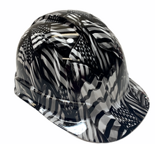 Load image into Gallery viewer, Custom Hydro Dipped Hard Hat Ridgeline Cap Style Green American Flags