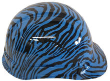 Load image into Gallery viewer, Hydro Dipped Custom Hard Hat Ridgeline Light Blue Zebra
