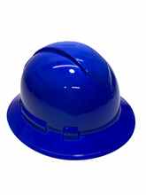Load image into Gallery viewer, Hydro Dipped Hard Hat Ridgeline Full Brim Custom Blue Carbon Fiber