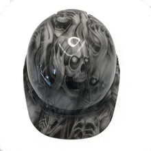 Load image into Gallery viewer, Hydro Dipped Hard Hat Ridgeline Cap Style Custom Light Gray No Evil Skulls