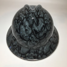 Load image into Gallery viewer, Hydro Dipped Custom Hard Hat MSA Full Brim Grey Insanity With Chrome EdgeGard