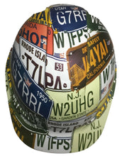 Load image into Gallery viewer, Hydro Dipped Hard Hat Ridgeline Cap Style Custom White License Plates