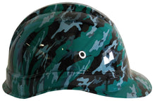 Load image into Gallery viewer, Hydro Dipped Hard Hat Ridgeline Cap Style Custom Dark Green Urban Camo
