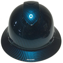 Load image into Gallery viewer, Custom Hydro Dipped Hard Hat Ridgeline Full Brim Light Blue Kandy Carbon Fiber