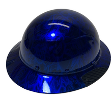 Load image into Gallery viewer, Custom Blue Kandy Negative Insanity Skulls Lift DAX Carbon Fiber FB Hard Hat