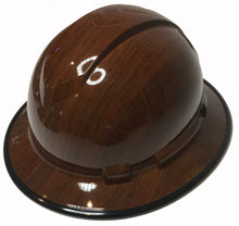 Load image into Gallery viewer, Hydro Dipped Hard Hat Ridgeline Full Brim Custom Brown Oak