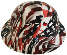 Load image into Gallery viewer, Hydro Dipped Hard Hat Ridgeline Full Brim Custom American Flags