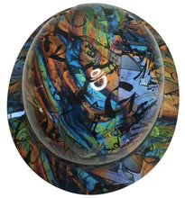Load image into Gallery viewer, Hydro Dipped Hard Hat Ridgeline Full Brim Custom Slicked Out Graffiti