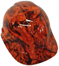 Load image into Gallery viewer, Hydro Dipped Hard Hat Ridgeline Cap Style Custom HiVis Orange Naughty Boy