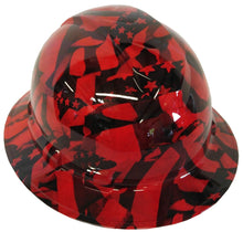 Load image into Gallery viewer, Hydro Dipped Hard Hat Ridgeline Full Brim Custom Red Midnight American Flag