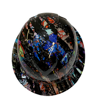 Load image into Gallery viewer, Hydro Dipped Hard Hat Ridgeline Full Brim Custom Colored Graffiti Splash