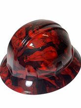 Load image into Gallery viewer, Hydro Dip Red Naughty No Evil SL Series Full Brim Hard Hat