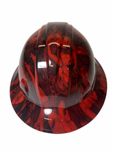 Load image into Gallery viewer, Hydro Dip Red Naughty No Evil SL Series Full Brim Hard Hat