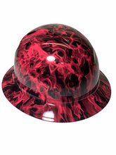 Load image into Gallery viewer, Hydro Dipped Hard Hat Ridgeline Full Brim Custom Pink Flames