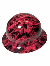 Load image into Gallery viewer, Hydro Dipped Hard Hat Ridgeline Full Brim Custom Pink Flames